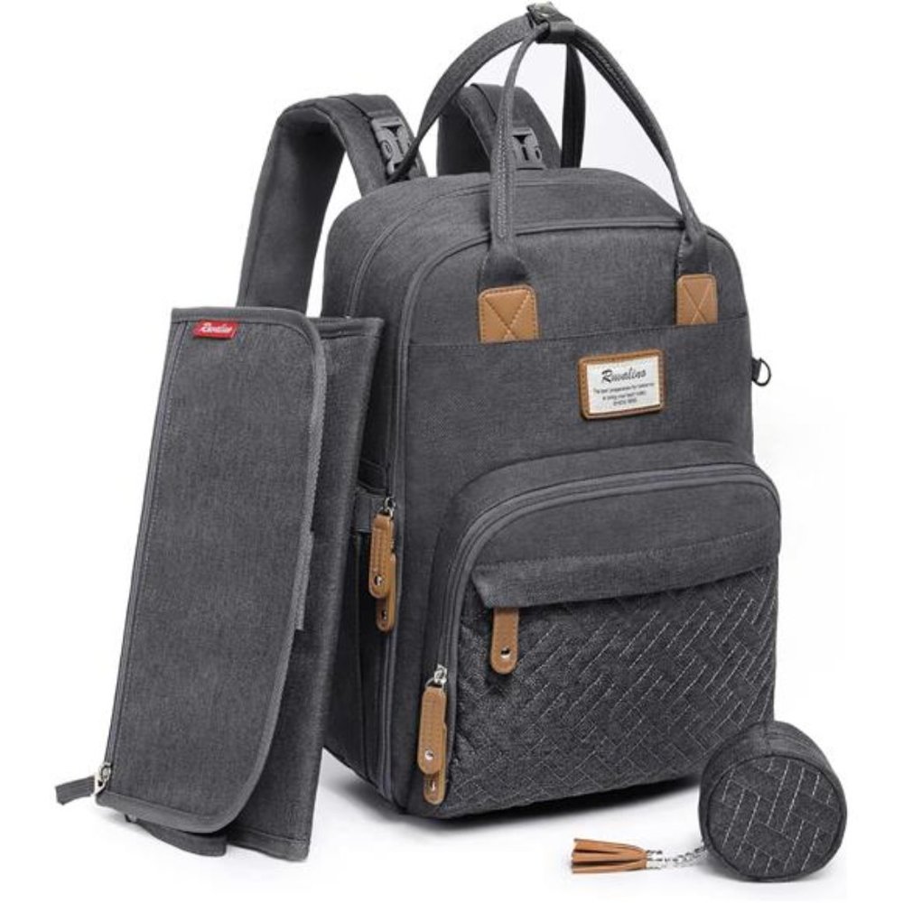 Diaper Bag Backpack,Neutral All-in-One Baby Bags forBoy Girl,Multifunction Large
